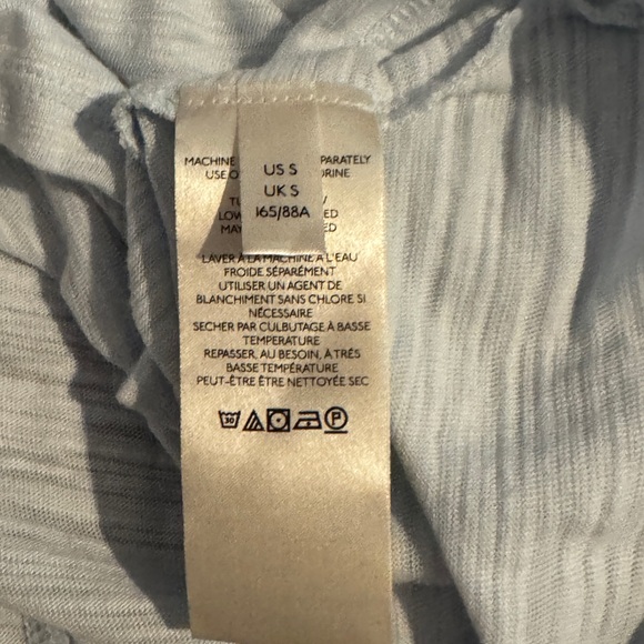 We The Free Light Blue Natasha Long Sleeve Top Ruched Sleeves - Picture 5 of 7